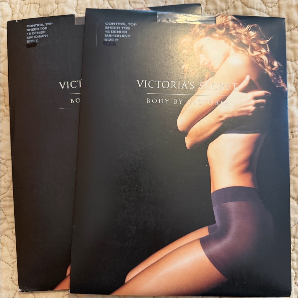 Victoria's Secret Mahogany Control Top Pantyhose in size C